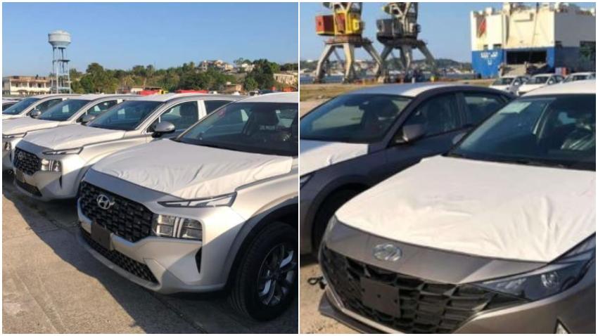 Desembarca otra carga de autos el buque Hyundai en Cuba