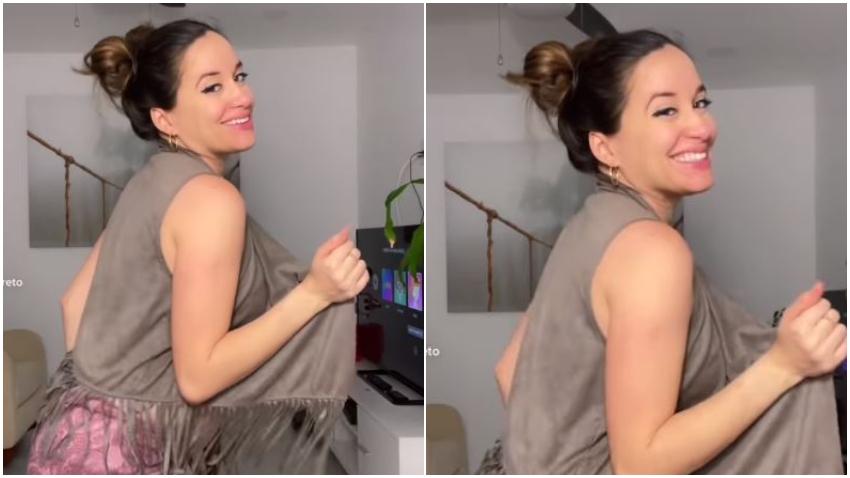 Actriz cubana Laura Treto muestra bailando como va su embarazo