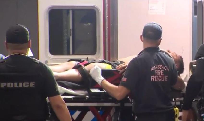 Patrulla de la policía de Miami Beach atropella a un oficial y a un hombre que era arrestado luego de una persecución
