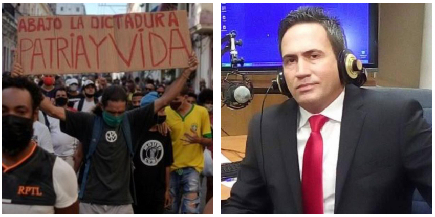 Locutor Yunior Morales crítica a la prensa oficialista por tergiversar la realidad del 11J
