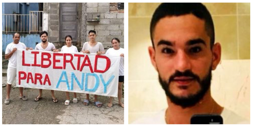 Castigado en la cárcel el preso político Andy García Lorenzo  por gritar "Patria y Vida"