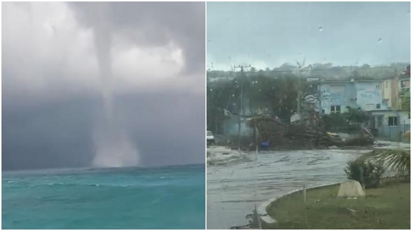 Tromba Marina toca tierra como tornado por la zona costera de Guanabo, en La Habana dejando daños en toda la zona