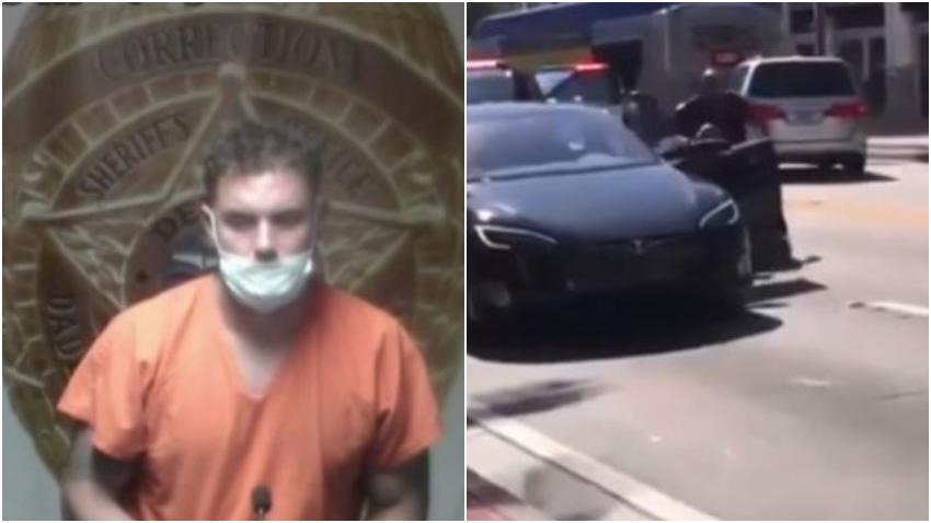 Hombre en Miami Beach tiene que ser detenido con una pistola taser tras ser parado por robo de auto