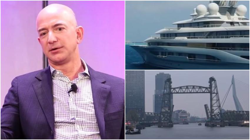 Ciudad en Holanda desmantelará histórico puente para que pueda pasar el megayate del multimillonario Jeff Bezos