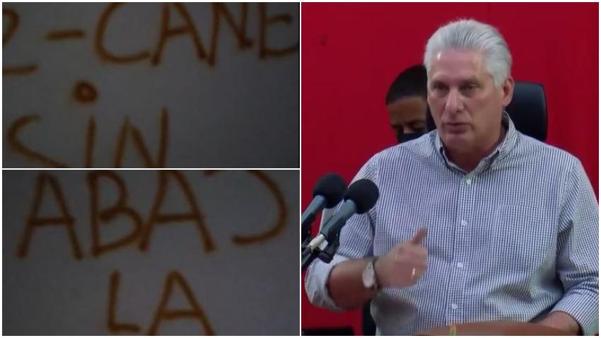 Ciudad de Santa Clara, amaneció este sábado con consignas pintadas en las calles en contra de la dictadura en Cuba