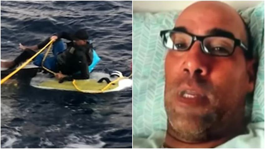 Cubano que llegó en una tabla de WindSurf a las costas de Florida describe los horrores de la travesía