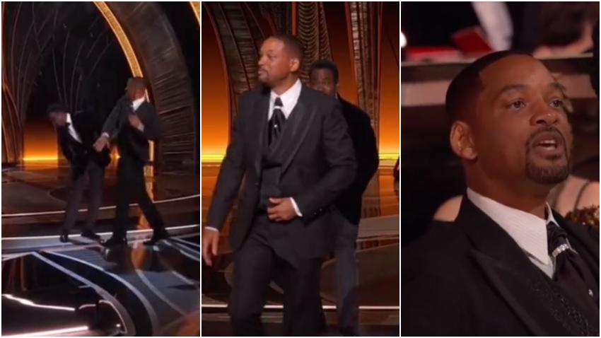 Actor estadounidense Will Smith golpea al comediante Chris Rock en la cara durante los Oscar tras una broma sobre su esposa
