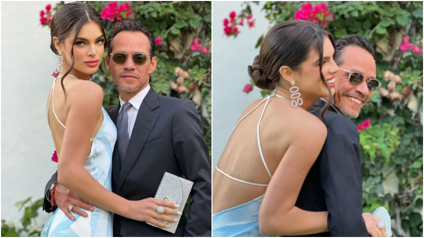 Marc Anthony junto a Nadia Ferreira asistieron a la  gran boda del año, mostrando el look para esa ocasión