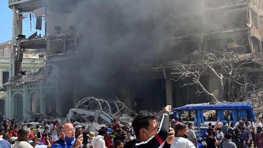 Fuerte explosión en hotel en La Habana