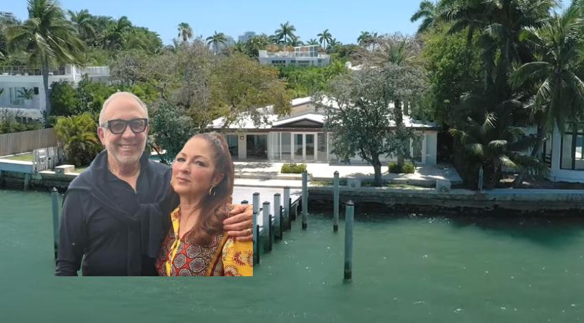 Gloria y Emilio Estefan venden mansión frente al mar en Miami Beach por más de 13 millones de dólares