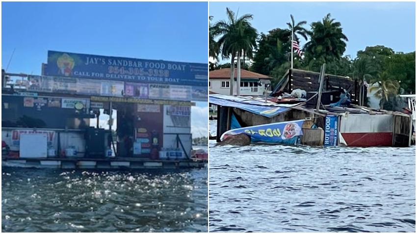 Se hunde popular restaurante flotante en el Sur de la Florida