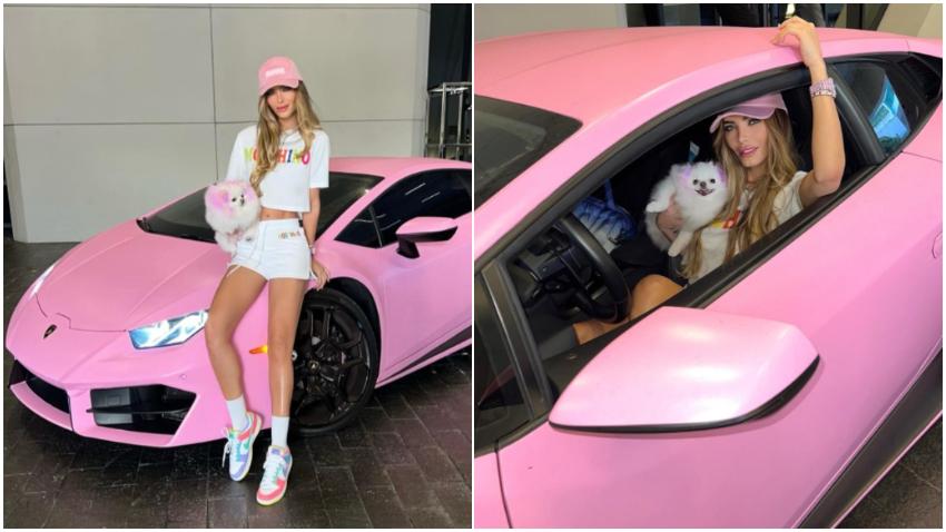 Modelo pone en venta el Lamborghini rosa que le regalo su ex Nicky Jam