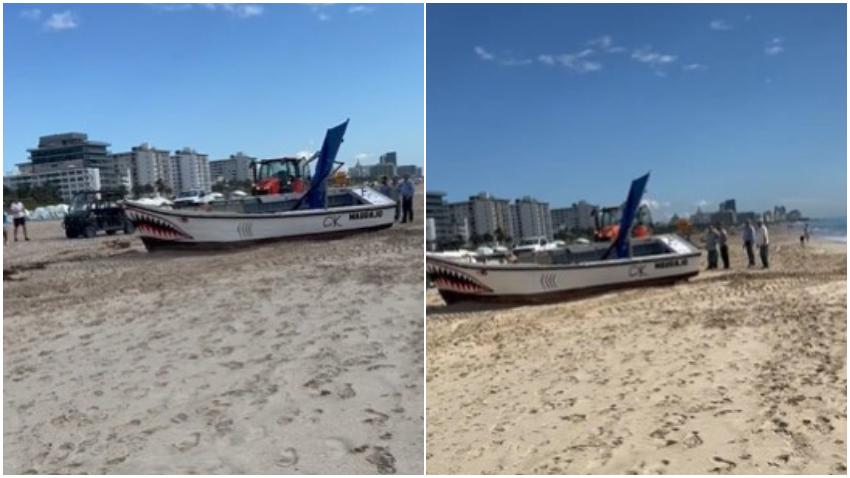 Bote con 14 inmigrantes cubanos llega a la playa de Miami Beach