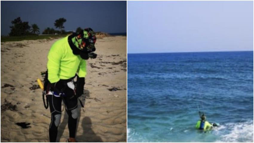 Joven cubano llega a Estados Unidos en una tabla de surf