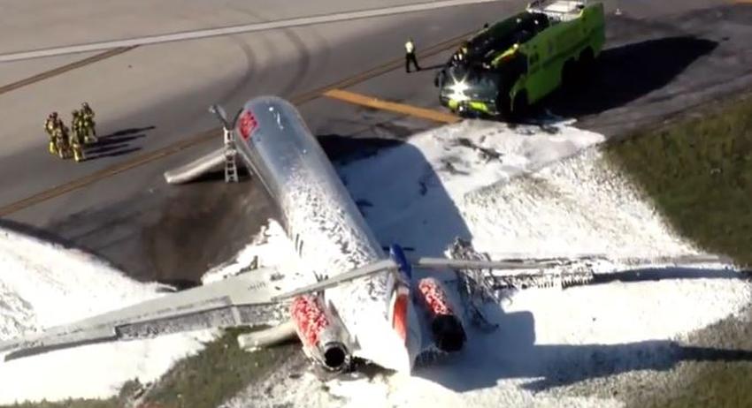 Un avión se incendia en el Aeropuerto Internacional de Miami