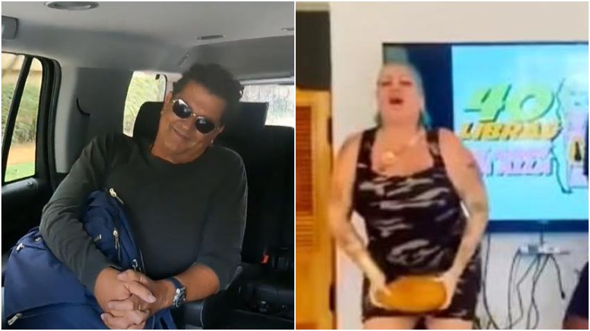Carlos Vives llega a cantar el estribillo de la "papaya de 40 libras" de La Diosa de Cuba durante una cámara oculta