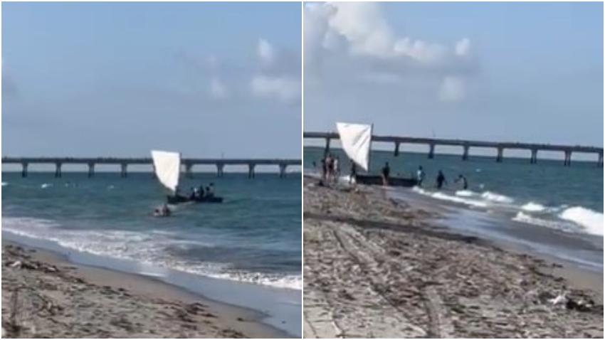 Grupo de 6 balseros cubanos escapa tras desembarcar en una playa del Sur de la Florida