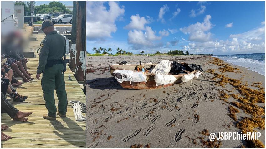 Nueve balseros cubanos desembarcan en una playa del Sur de la Florida