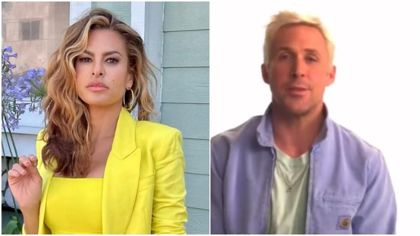 La actriz de origen cubano Eva Mendes comparte un video de su pareja, el actor Ryan Gosling donde habla de sus gustos en español