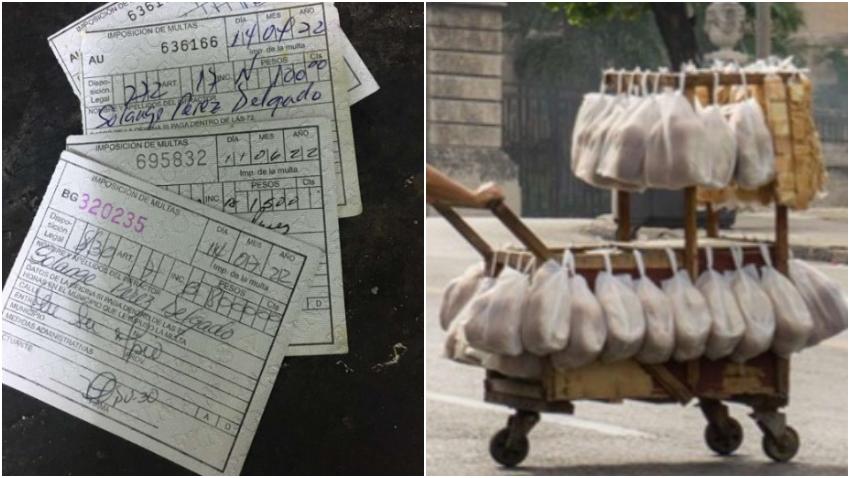 Madre soltera cubana denuncia reiteradas multas que le han sido impuestas por poner precio a las bolsas de pan que vende a domicilio en una carretilla