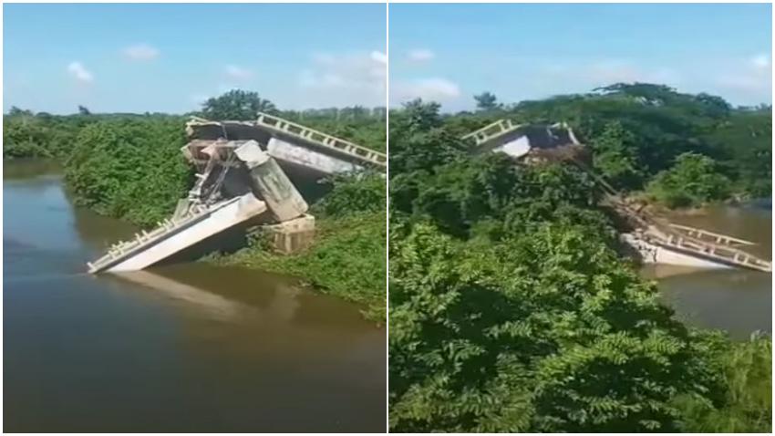 Colapsa puente en Sagua la Grande en Cuba