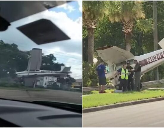 En cámara, grabado los segundos antes que una avioneta se estrella contra la cerca de una casa en Florida