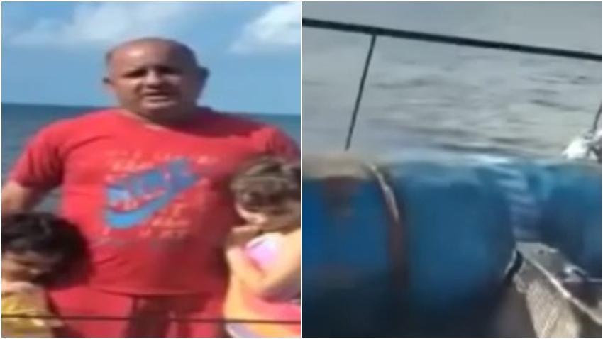 Un padre cubano con sus dos hijas pequeñas logra llegar a Estados Unidos tras cruzar el peligroso mar