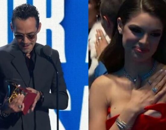 Marc Anthony dedica a su pareja Nadia Ferreira palabras de agradecimiento tras recibir su premio en los Latin Grammy
