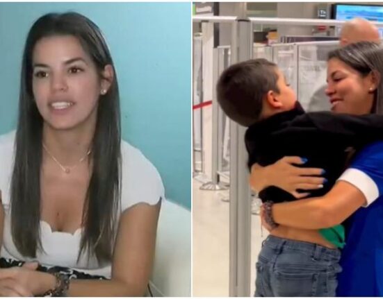 Madre cubana feliz junto a su pequeño Jojo en Homestead donde viven, tras dos meses secuestrado por su padre