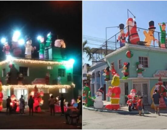 Decoración navideña en una casa en La Habana resulta el regocijo de pequeños y grandes en el barrio
