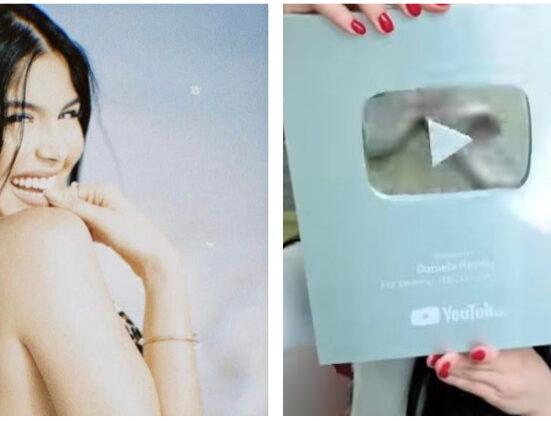Influencer cubana Daniela Reyes recibe la placa platino de YouTube