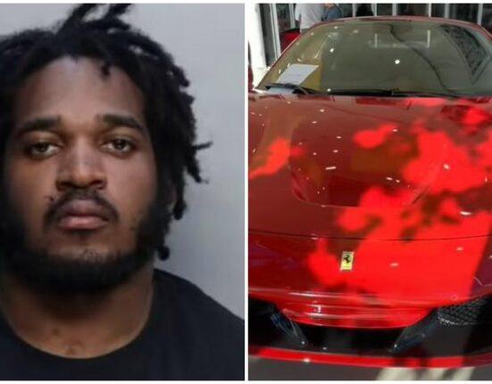 Arrestan a un hombre en Miami que chocó un Ferrari robado y regresó a buscar otro