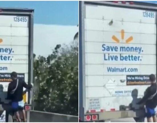 Un joven enganchado en un camión de Walmart en la autopista en Miami provoca preocupación