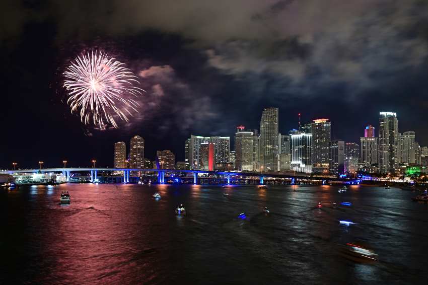 Fuegos Artificiales en Miami.