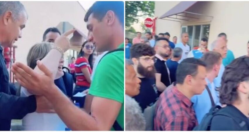 Caos y chusmeria en la fila de la licencia en Hialeah Gardens chusmeria-licencia-miami