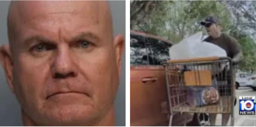 Detienen a cubano que quedó captado en cámara robando paquetes de regalo de un Tesla en Miami cubano