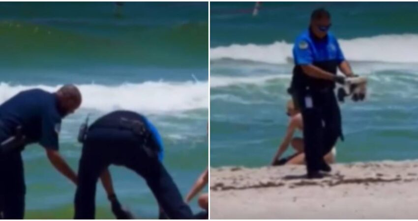 Agente policial encuentra un kilogramo de cocaína en la playa de Haulover y el suceso es captado por un camarógrafo hallazgo-de-cocaina-playa-Haulover