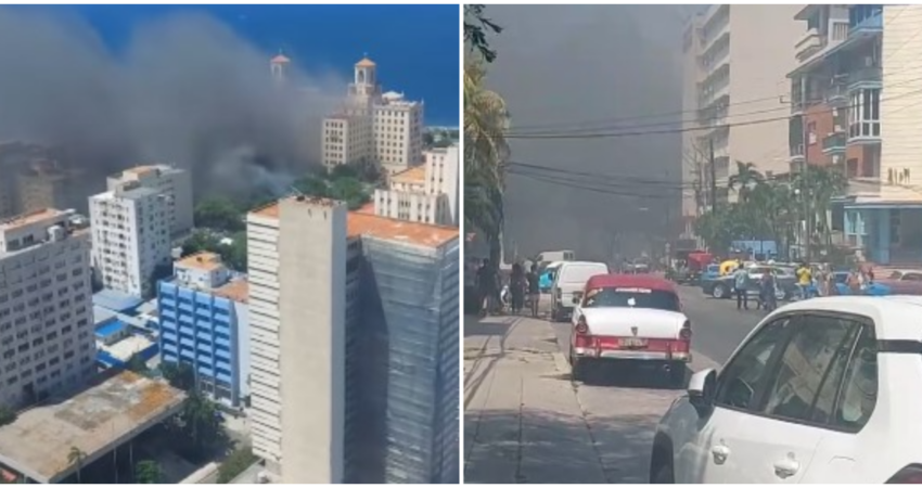 Reportan incendio con humo denso en las cercanรญas del Hotel Nacional en Cuba incendio-habana-cuba