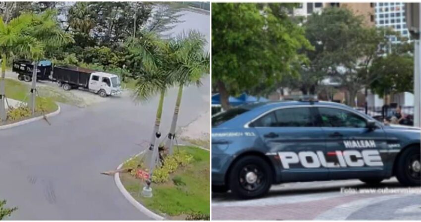 Arrestan a conductor que botรณ basura en plena vรญa de Hialeah y quedรณ grabado por una cรกmara de vigilancia del lugar vertimiento-de-basura-Hialeah