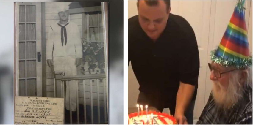Abuelo de Florida, veterano de la Segunda Guerra Mundial, festejó este fin de semana sus 106 años de vida anciano