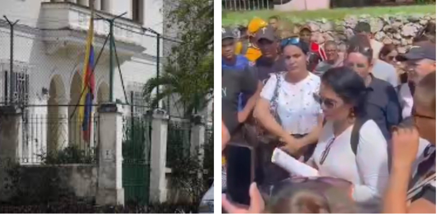 Cubanos que no pudieron viajar con Wingo por no tener visado fueron a exigir respuesta a la Embajada de Colombia en La Habana cubanos