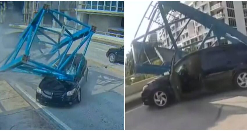Autoridades muestran nuevos videos sobre el desprendimiento de parte de una grúa en Fort Lauderdale incidente-en-Fort-Lauderdale-nuevos-videos