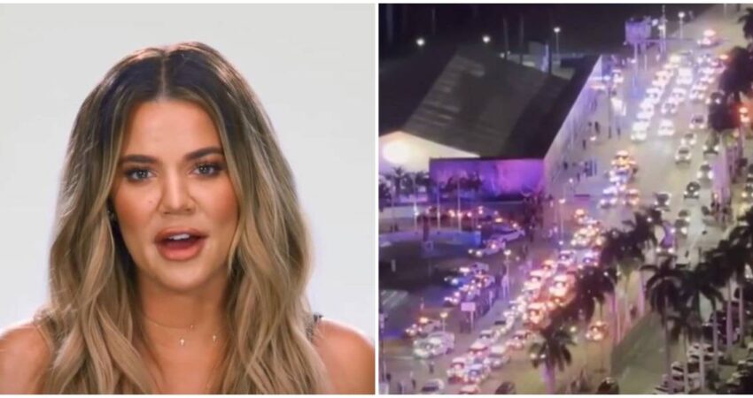 Las Kardashians hacen alusiรณn al incidente sobre supuestos alienรญgenas en Bayside en Miami kloe-miami-bayside