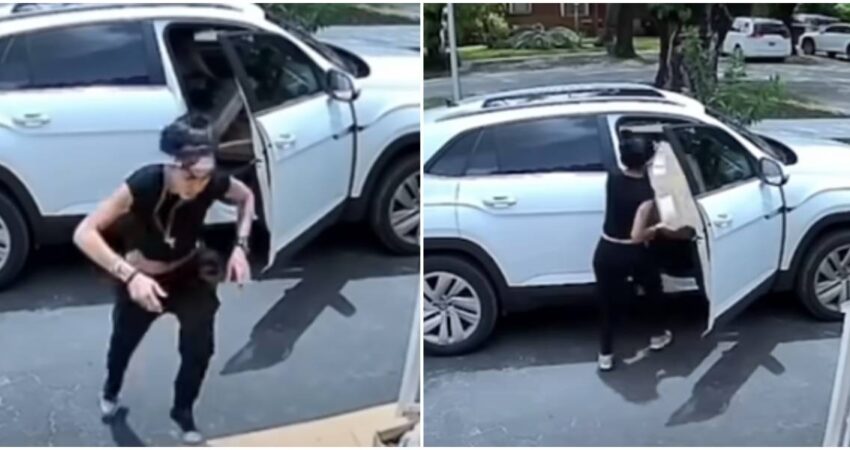 Policía de Miami Springs investiga robo de paquetes que quedó captado en un video de vigilancia robo-de-paquetes-Miami-Springs