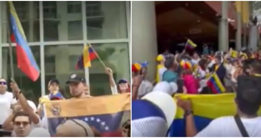 Venezolanos residentes en el sur de Florida se manifiestan en las calles con motivo de lo ocurrido en Venezuela venezolanos-protestan-en-Florida-elecciones-de-Venezuela