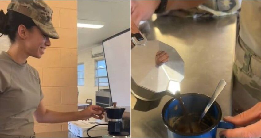 Cubana en el ejército de EE.UU lleva su colada de café cubana y tiene a todos enganchados cubana-army