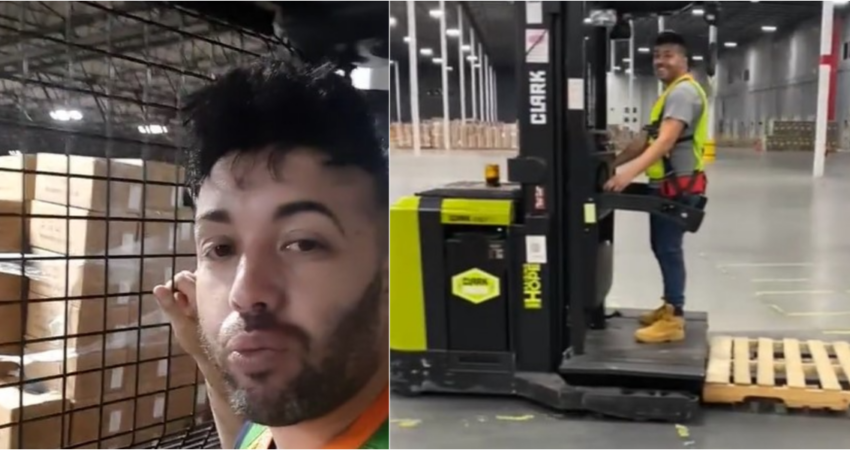 Joven cubano trabajador de un almacén de ropa en Estados Unidos siente orgullo de su oficio cubano-trabajo