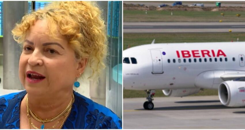 Arriban a Miami pasajeros que viajaban en vuelo de Iberia que aterrizó de emergencia en Madrid pasajeros de Iberia-incidente de aviones