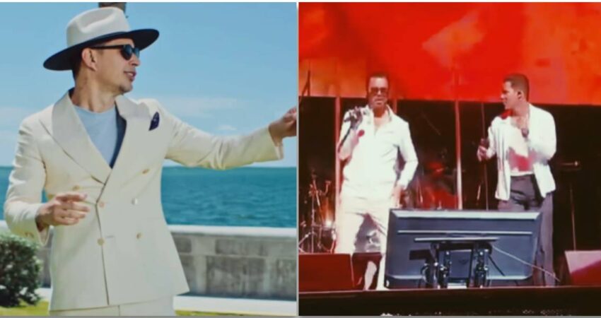 Cantante cubano Leoni Torres agradece a Willy Chirino por la invitación a cantar en su concierto Leoni Torres y Willy Chirino- concierto en Broward