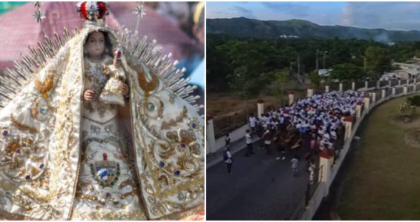 Decenas de personas se unen en una conga de peregrinación hacia el Santuario del Cobre para venerar a la Patrona de Cuba Virgen de la Caridad del Cobre-peregrinación en Santiago